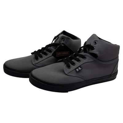Harley-Davidson Men’s Wrenford Grey Canvas High Top Sneakers Shoes Size 8.5 New