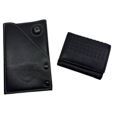 Harley-Davidson Leather Wallets Lot Set of 2