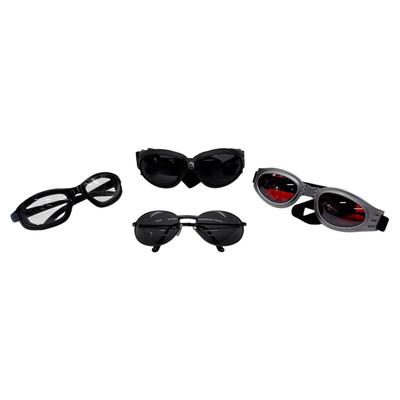 Lot of 4 Motorcycle Riding Goggles & Sunglasses Biker Aviator Retro Steampunk Chopper Glasses 