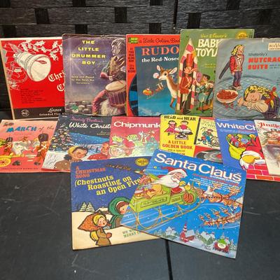 45 RPM Children’s Christmas : The Little Drummer Boy, Jingle Bells, White Christmas, Rudolf