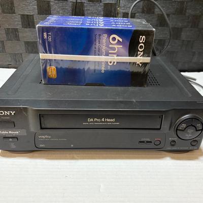 Sony VHS Player and Blank Tapes
