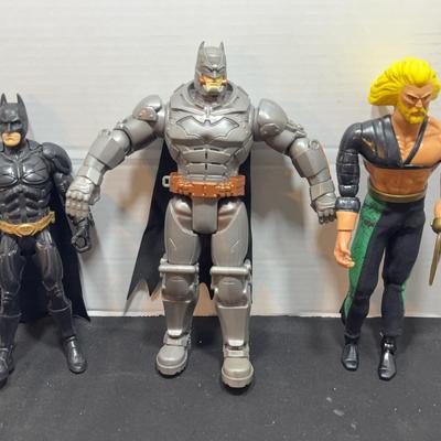 Batman (2) and Aquaman Action Figures 