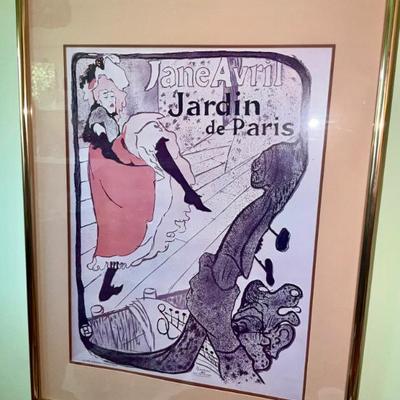 Henri de Toulouse-Lautrec's ,poster, "Jane Avril Jardin de Paris". 