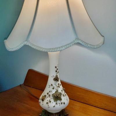 Vintage, Milk Glass, Lamp