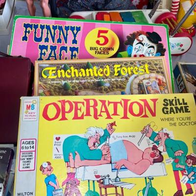 vintage games, vintage toys, vintage books, 