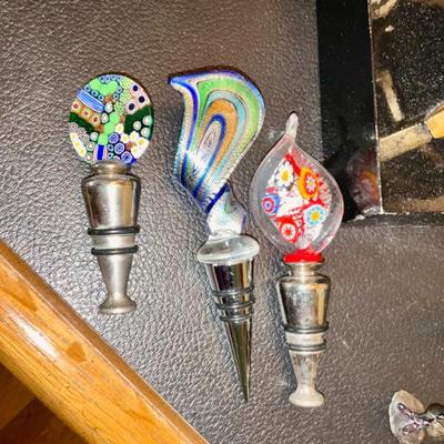 Wine stopper, art glass,