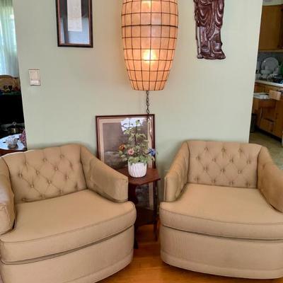 Custom Upholstered, Vintage, arm chair, club chairs, 
