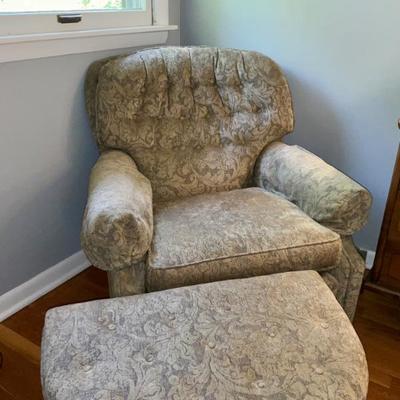 Arm Chair w/ ottoman. Walter E Smithe