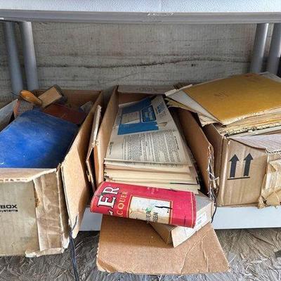 Sale Photo Thumbnail #235: 9066 • enamel can labels, painting tools, ditzler:ppg paperwork