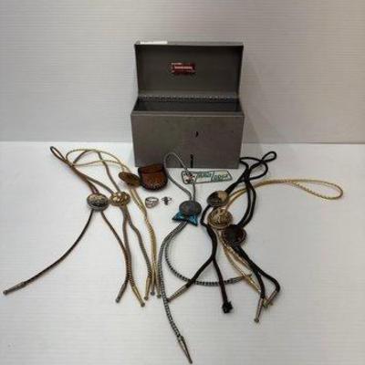 22 • costume jewelry and metal box