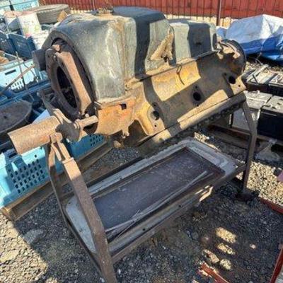 970 • ford flathead v8 engine on rolling stand