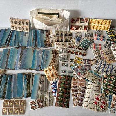 Sale Photo Thumbnail #266: 9128 • stamp collection with travel lodge postcards