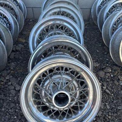 894 • (6) kelsey hayes 5 lug steel spoke wheels