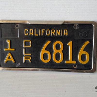 Sale Photo Thumbnail #258: 9112 • 1963 california dealer license plate