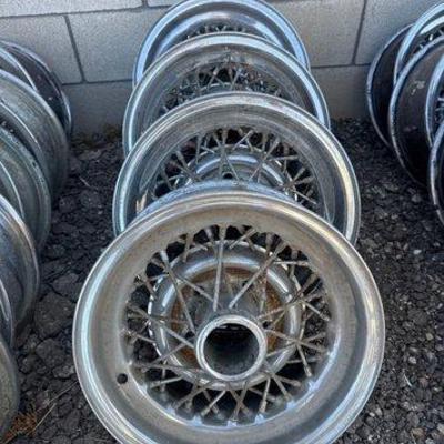 896 • (4) kelsey hayes 5 lug steel spoke wheels