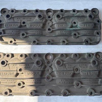 Sale Photo Thumbnail #61: 586 • (2) federal mogul thermostat flow flathead aluminum heads