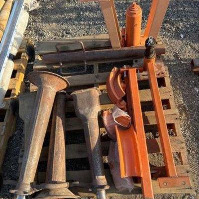 1048 • engine stand, 16 ton hydraulic pipe bender