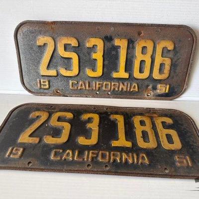 Sale Photo Thumbnail #251: 9098 • 1950s california license plates