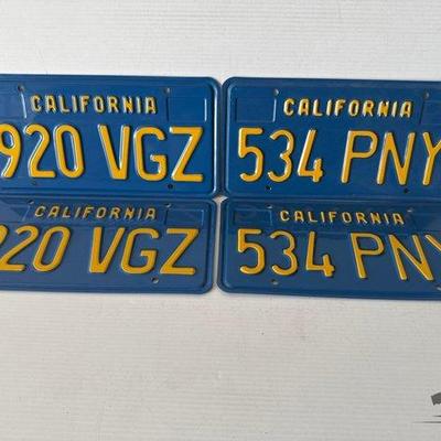 Sale Photo Thumbnail #257: 9110 • 4 california license plates