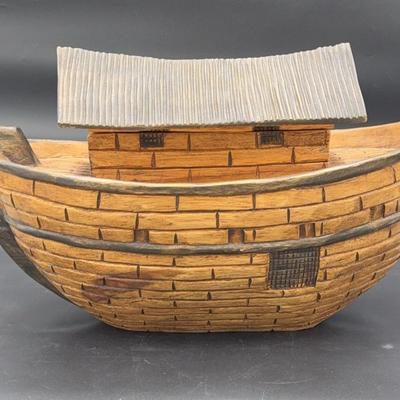 Carved Wood Noah’s Ark 