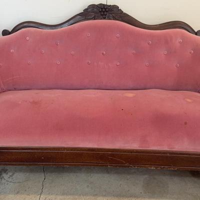 Victorian Era Pink Love Seat