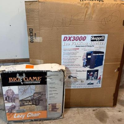 Shappell Ice Fishing House & Big Game Deer Hunting Tree Seat