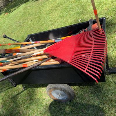 Agri-Fab Garden Trailer Full of Hand Tools 