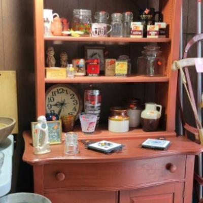 Sale Photo Thumbnail #162: Coffee bar with Glassware and Vitnage NickKnacks