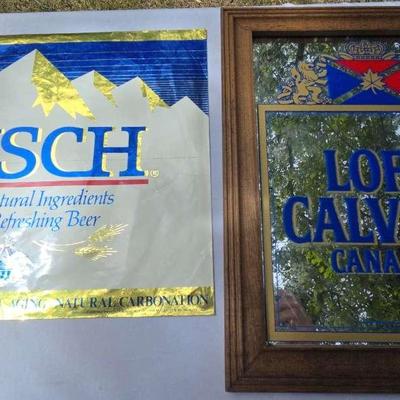 Busch Sticker & Lord Calvert Canadian Mirror