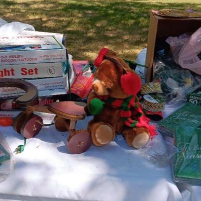 Christmas Lights, Ribbon & Holiday Plush
