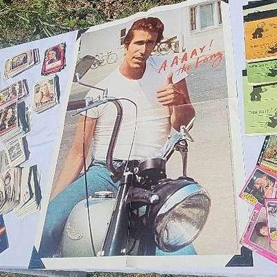 Charlie's Angels Trading Cards, Vintage Fonnzie Happy Days Poster, Notebooks, Card Decks, Postcards