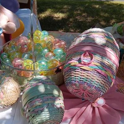 Happy Easter- Giant Easter Egg Lawn Decorations Each 13" Long 