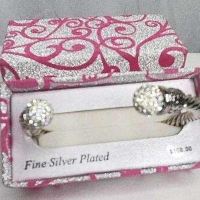 Fine Silver-Plated Bracelet Brand New! Sparkly!