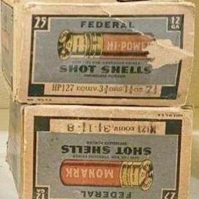 2 Boxes Of Vintage Federal High Power Shells