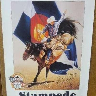 Greeley Independence Stampede Autographed Poster & Travel Tour Maps Assortment 