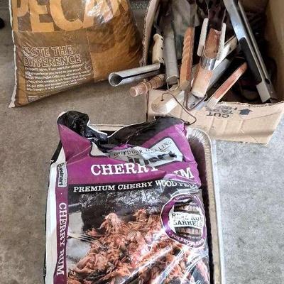 Barbeque Utensils, Cherry Rum Wood & Natural Pecan Wood Pellets & More 