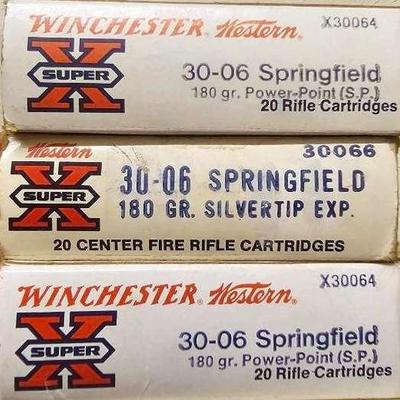 3 Boxes Winchester 30-06; Shotgun Shells