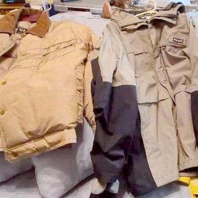 Columbia, Tempco Goose Down, Uniroyal Webdri Raynster Jackets 