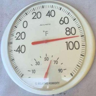 Acu-rite 13.5" Analog Thermometer With Humidity Gauge