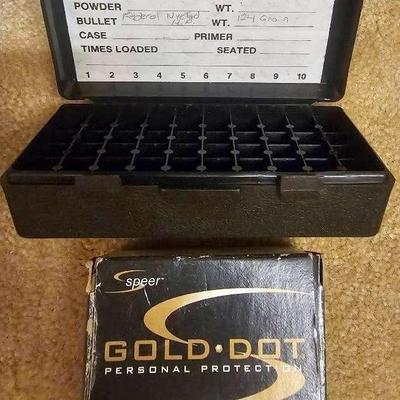 1 Box of Speer Gold Dot 45 GAP, 200 GDHP (Gold Dot Hollow Point) ammunition and Case Gueard Case