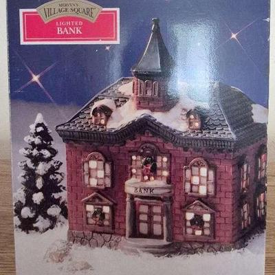 Meevyn's Village Square Light-Up Bank