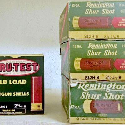 4 Boxes Of Vintage 12 GA Shotgun Shells; 2 3/4 Inch