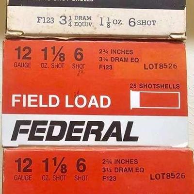 3 Boxes Of Federal 12 GA Field Load