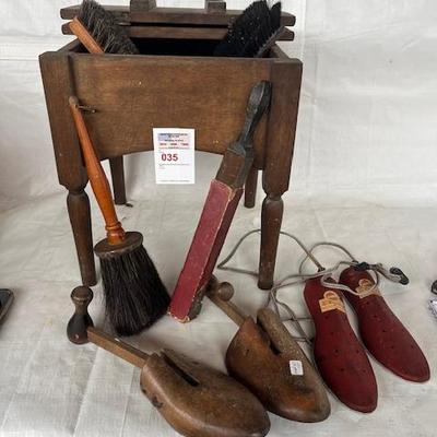 Sale Photo Thumbnail #36: antique shoeshine kit