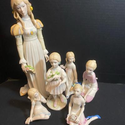 Collection Of Cybis Figurines Featuring Ophelia #596