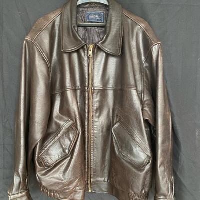 Great Northwest Brown Leather Coat XXL