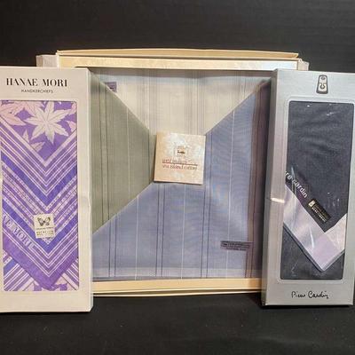 West Indian, Pierre Cardin & Hanae Mori Men’s Hankerchiefs 