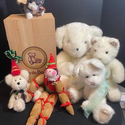 Vintage Stuffed Bears By Bonita, Gund, Boyd’s, Kitten & Endo Clown