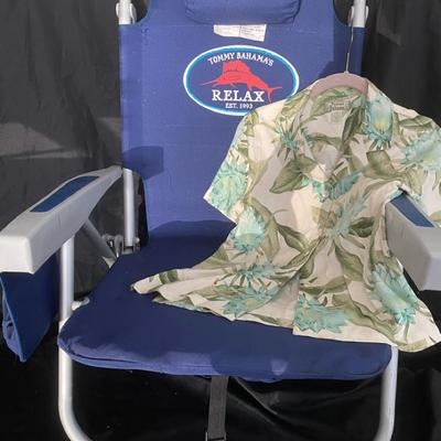 Tommy Bahama Beach Chair & XS Women’s Hawaiian Shirt