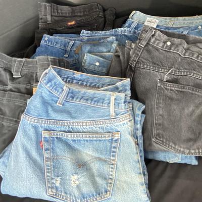 Men’s 48x30 Levi’s, Carhartts, Rustlers And Cabela’s Jeans 